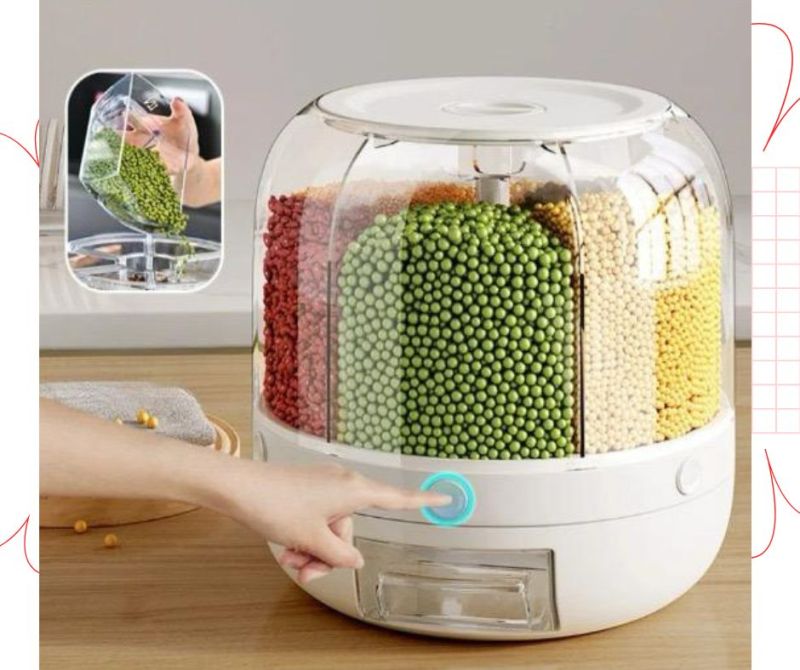 Comprar Dispensador De Granos Giratorio De 360 en Electroshopy